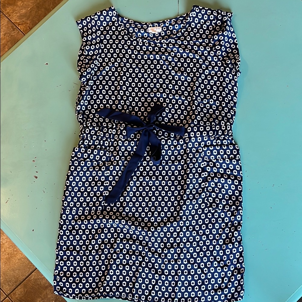 Navy and white Diamond Dot Dress